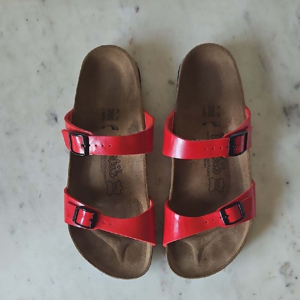BIRKENSTOCK: Lipstick Red Birki's Sandals